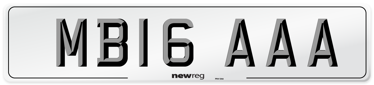 MB16 AAA Number Plate from New Reg